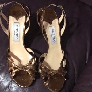 Jimmy Choo metallic heels